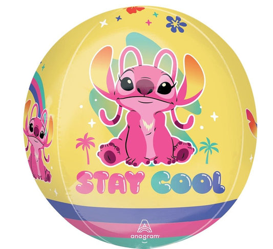 Stitch & Angel Round Foil Balloon