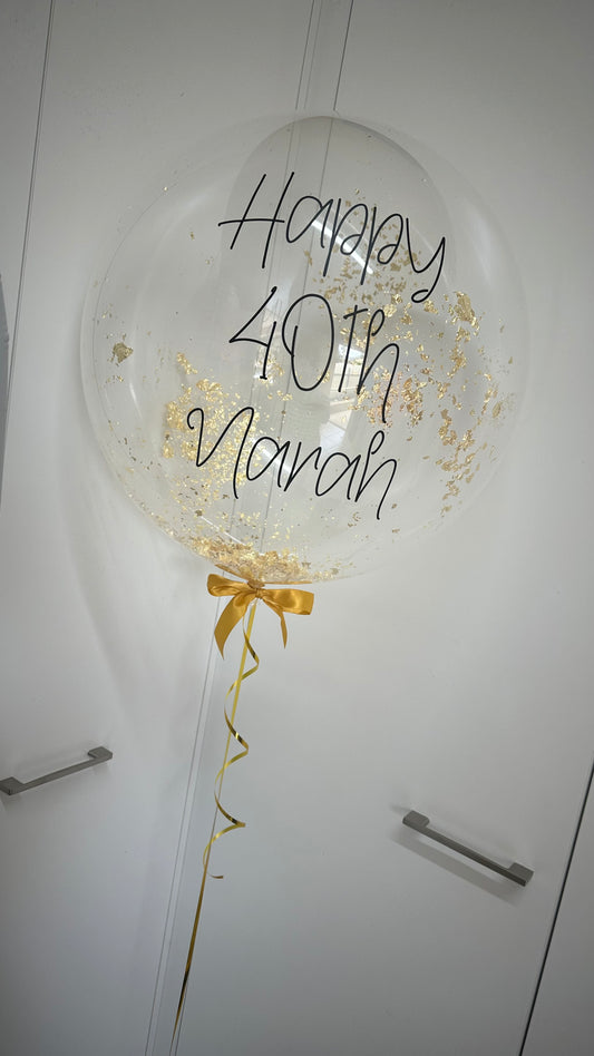 Metallic Leaf Personalised Balloon