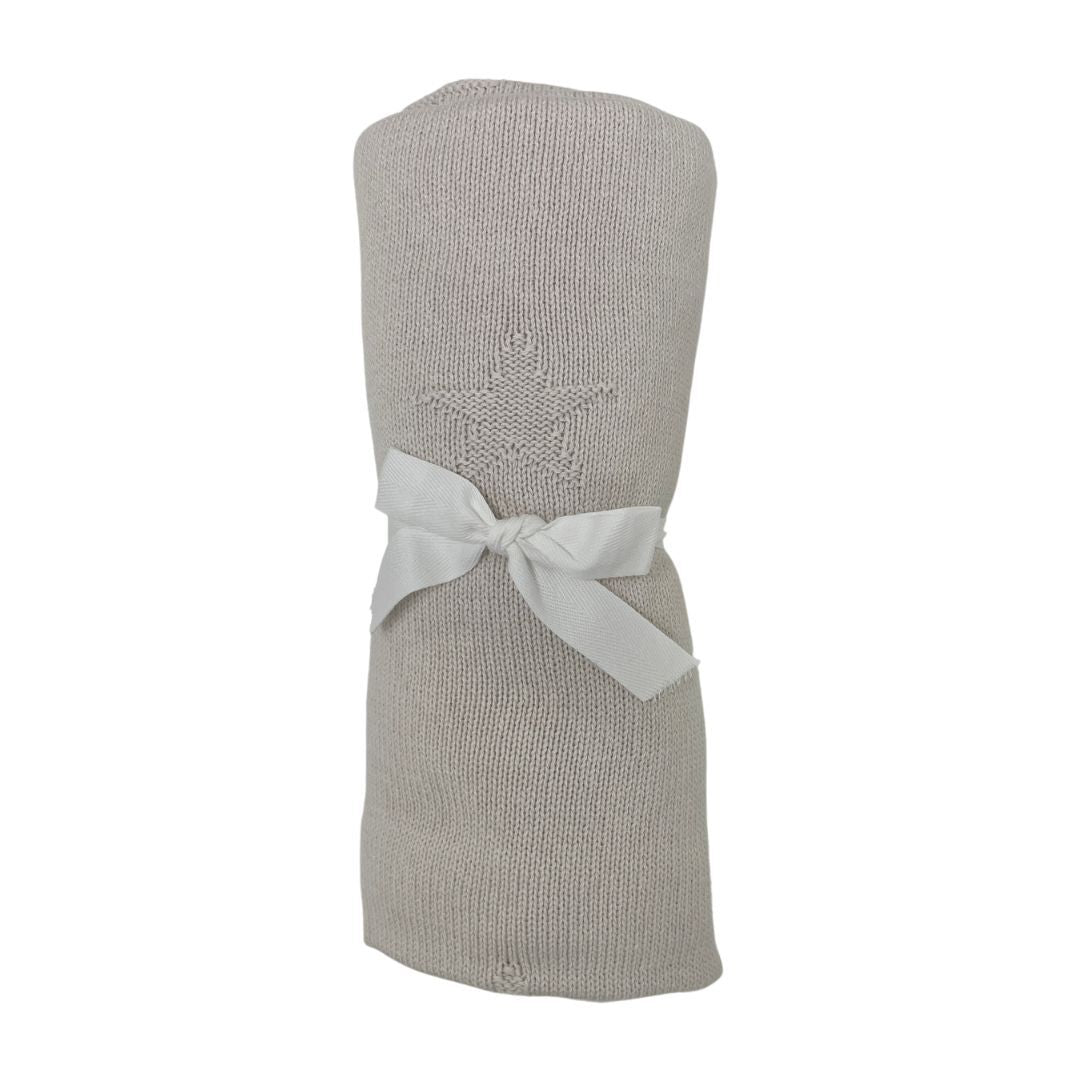 Baby Blanket Knitted - Stone