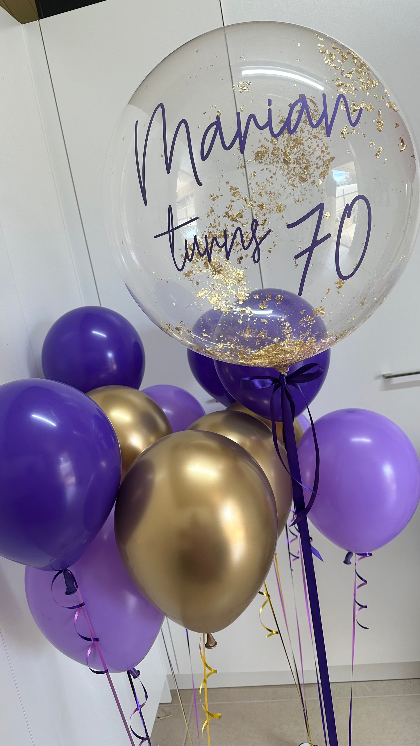 Metallic Leaf Personalised Balloon