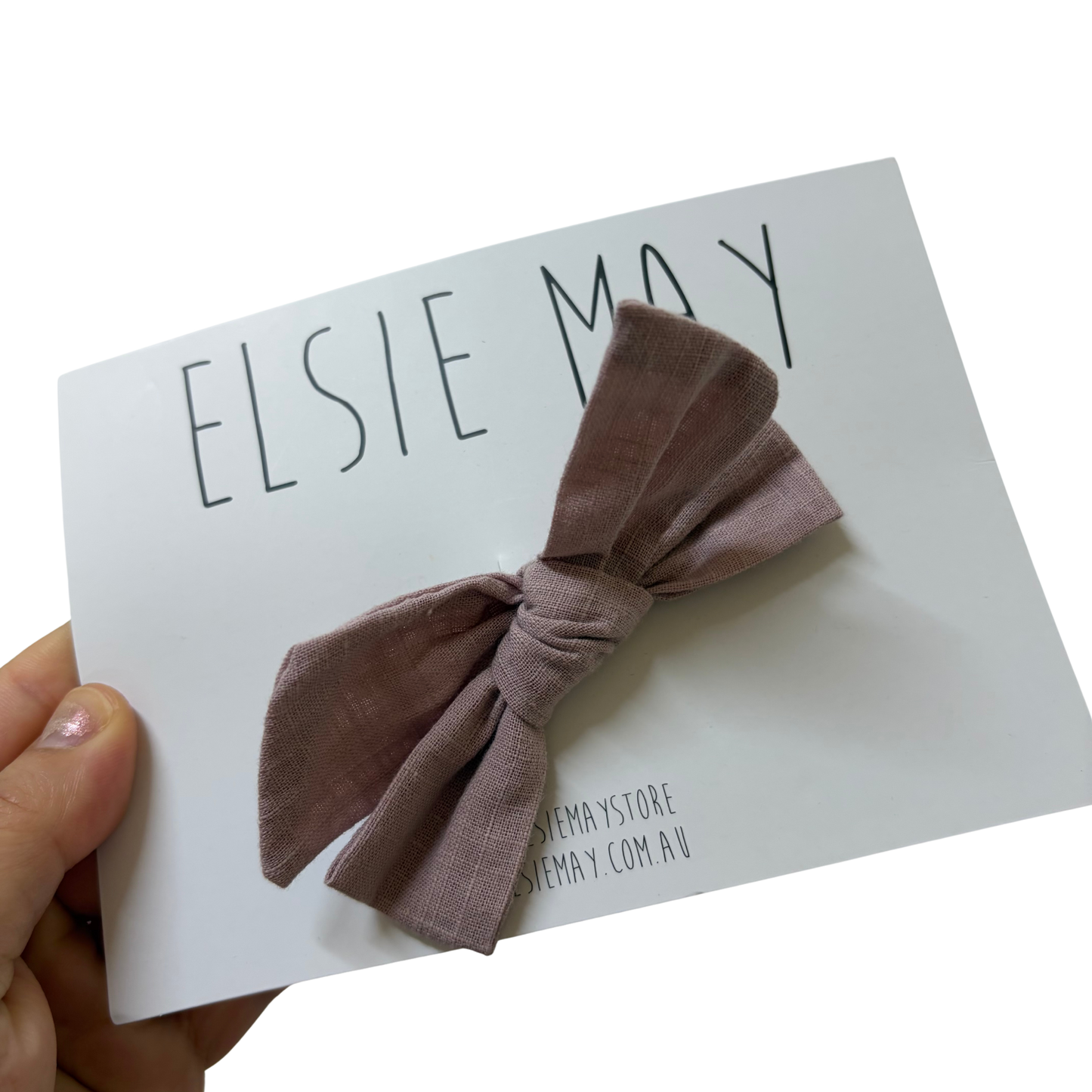 Bow Clip Dusk Pink