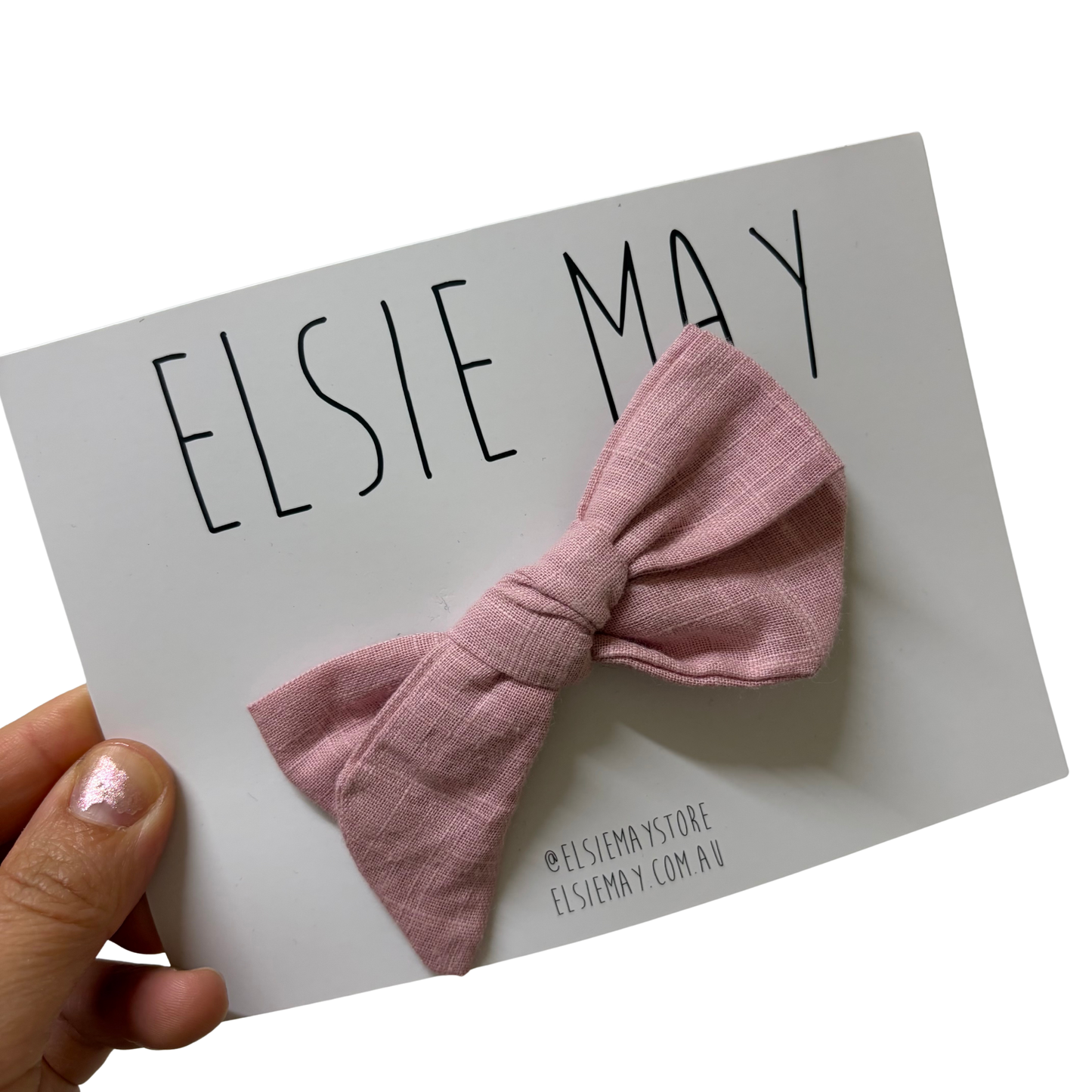 Bow Clip Blush Pink