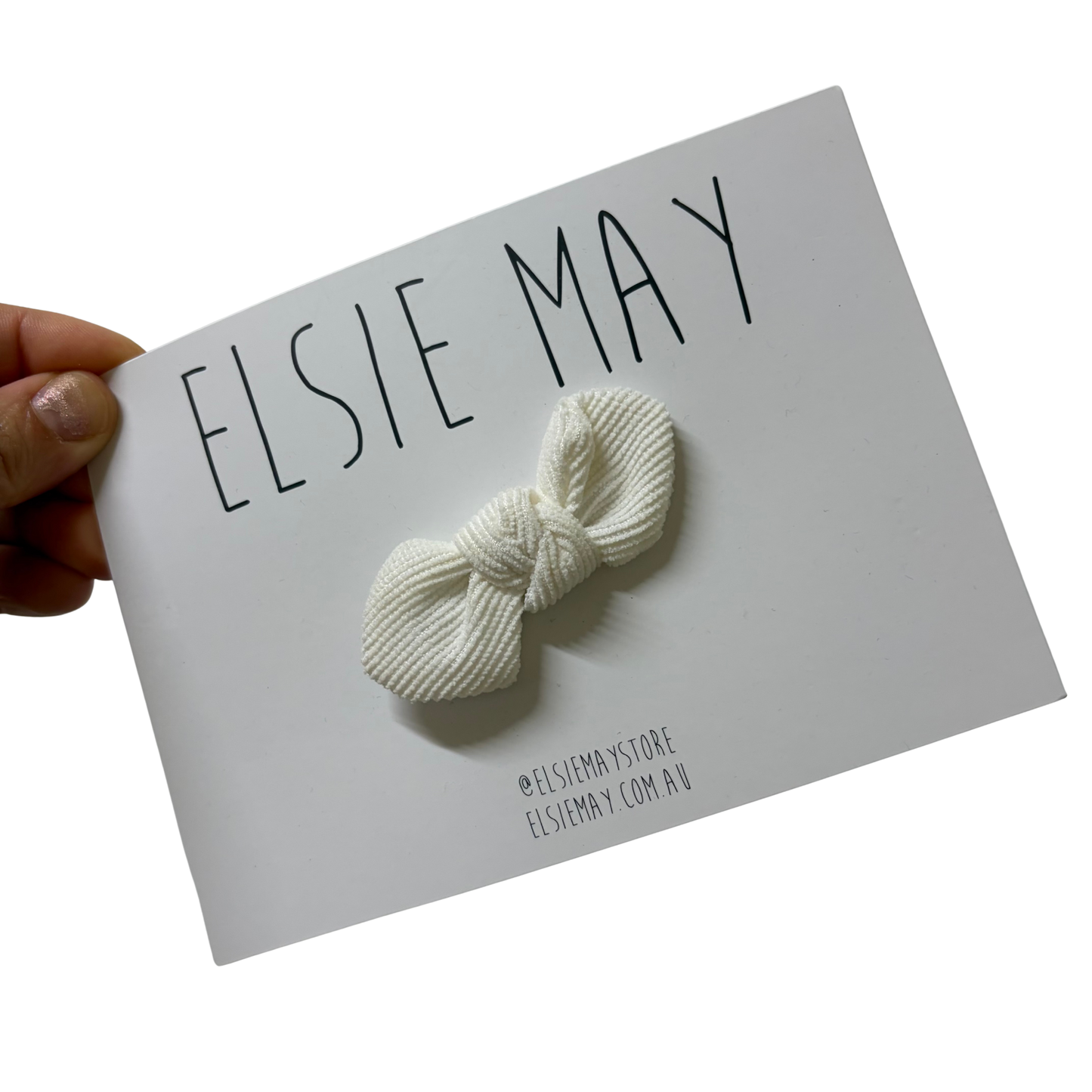 Bow Clip White & Cute