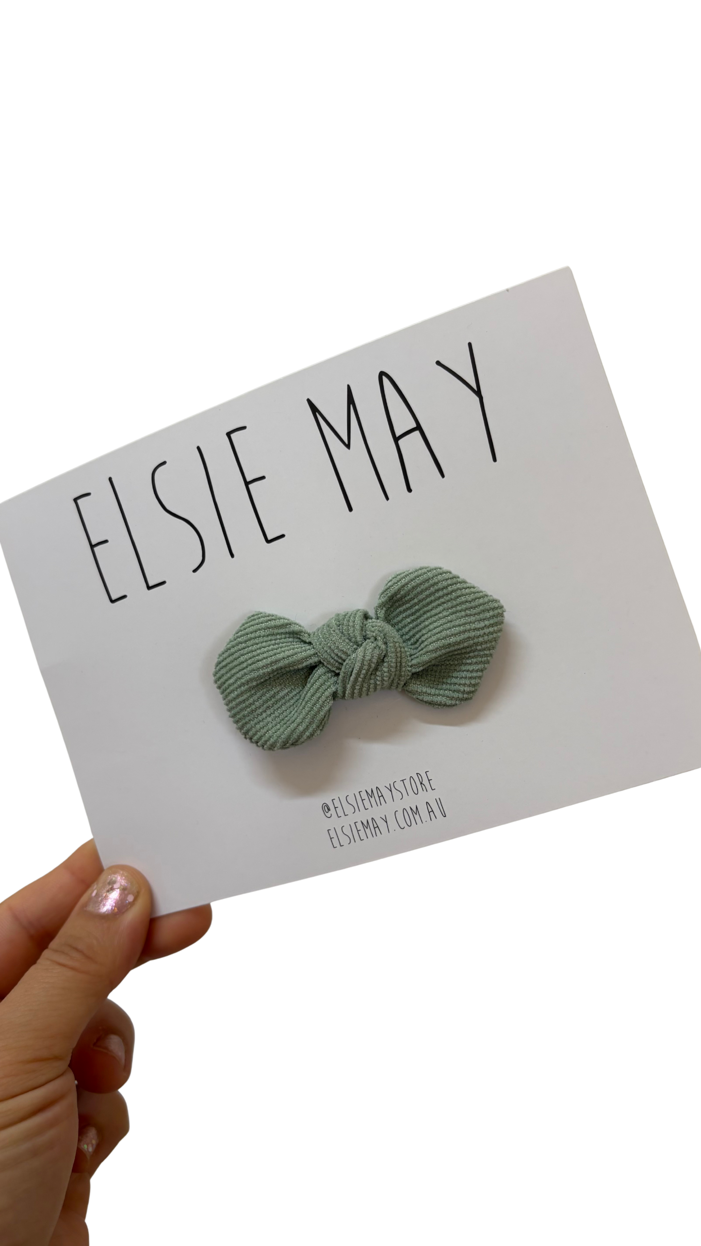 Bow Clip Green & Cute