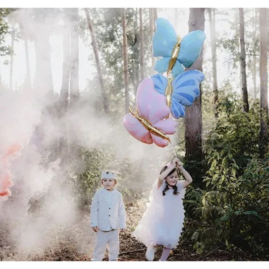 Belle Butterfly Blue Foil Balloon