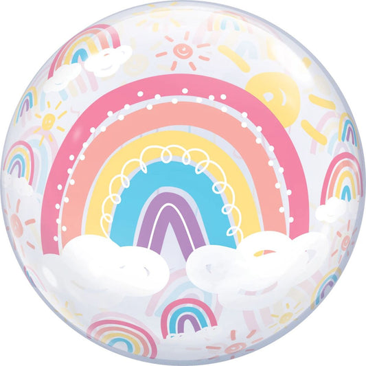 Welcome Baby Rainbows Balloon