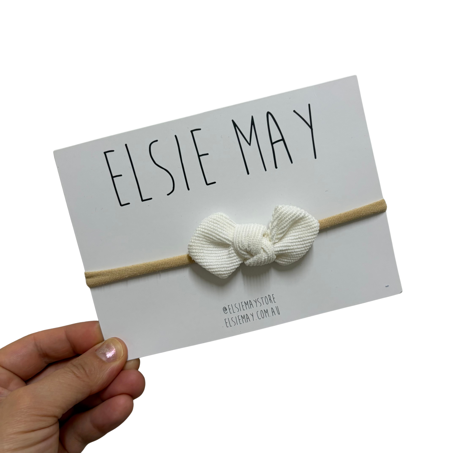 Bow Headband White & Cute