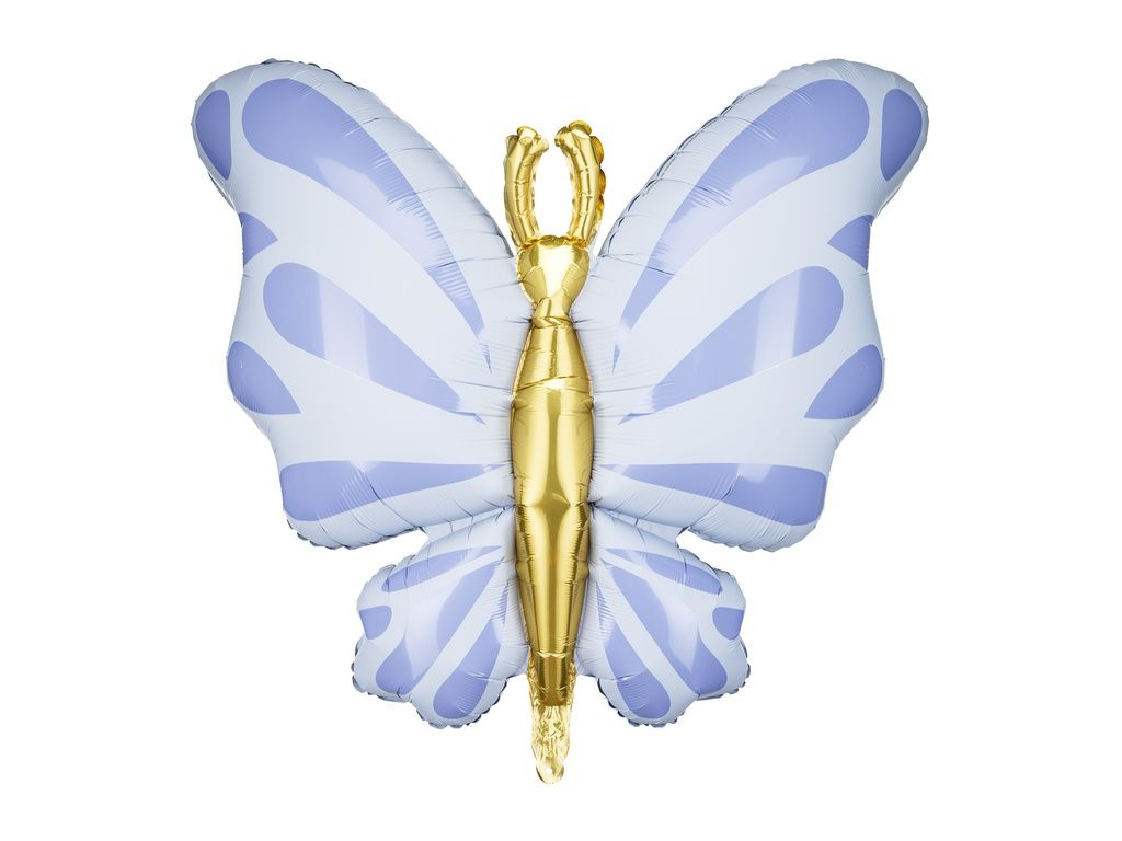 Belle Butterfly Blue Foil Balloon