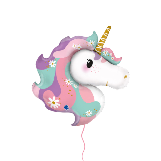 Unicorn Daisy Foil Balloon