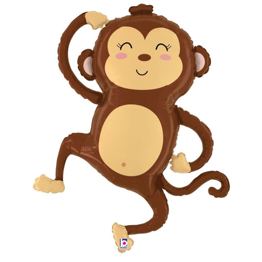 Monkey Joyful Foil Balloon