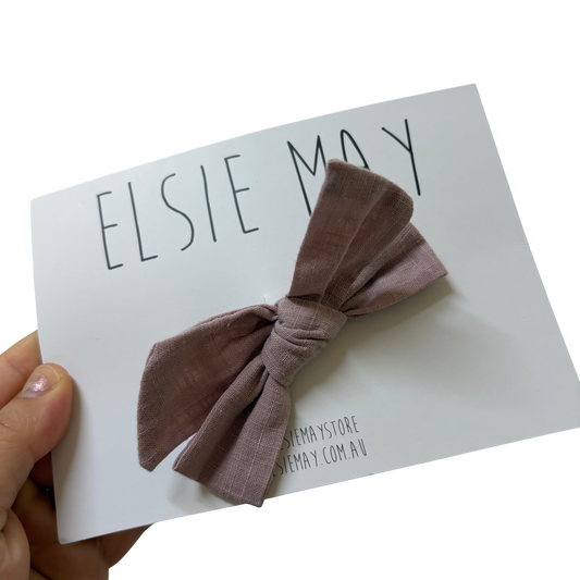 Bow Clip Dusk Pink