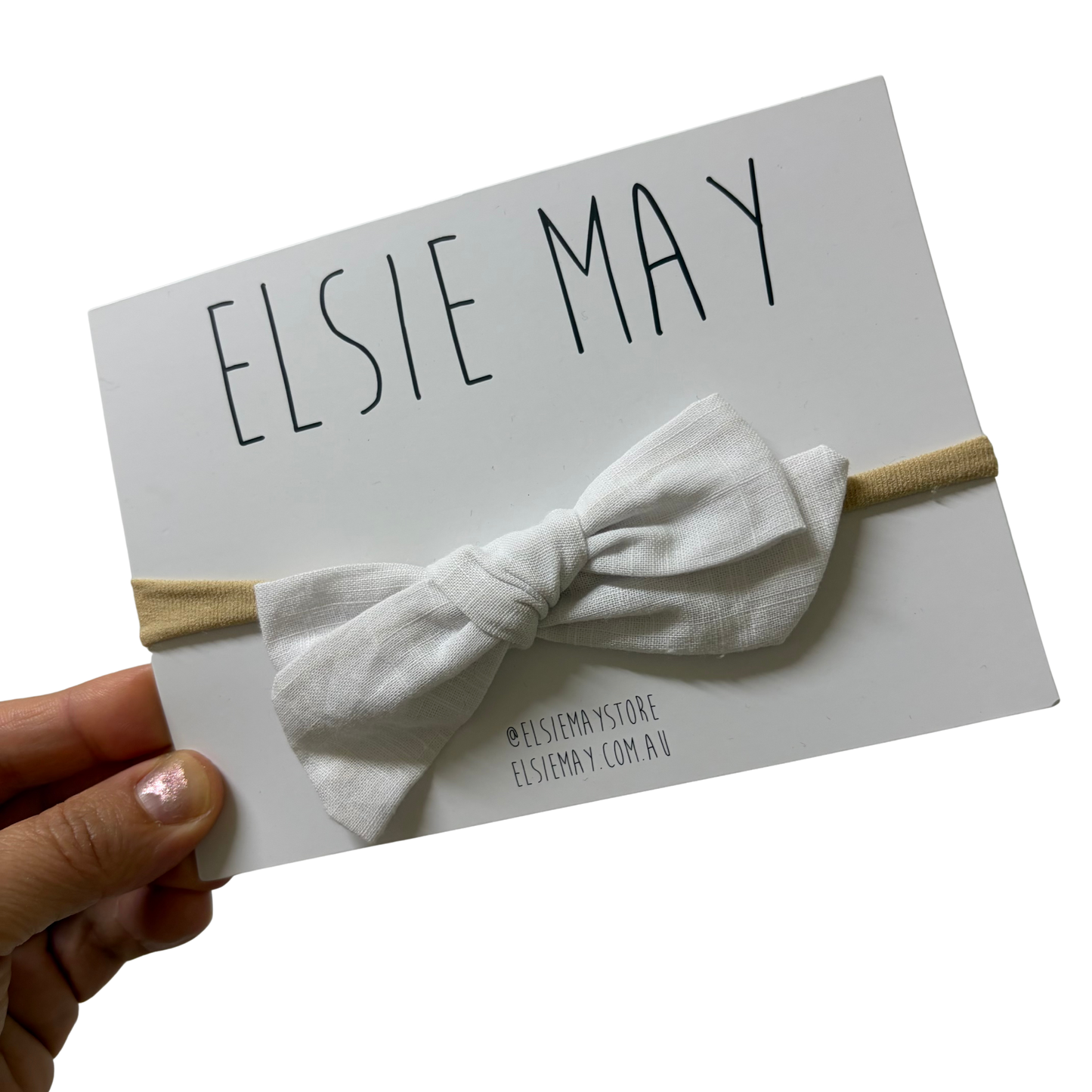 Bow Headband White
