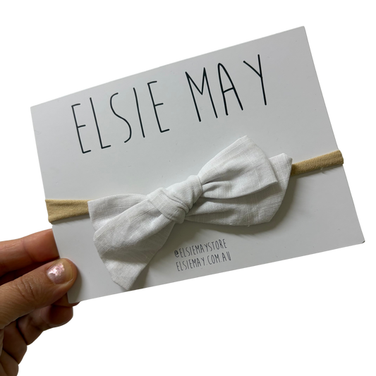Bow Headband White
