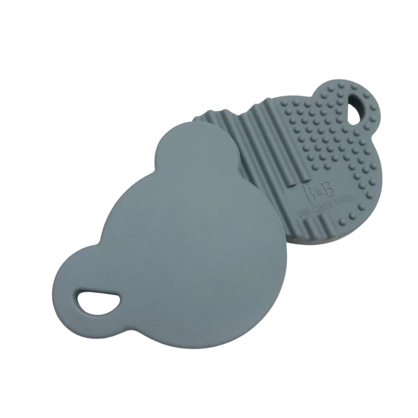 Teether BEAR Silicone Grey