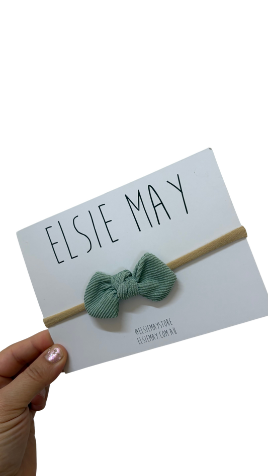 Bow Headband Green & Cute