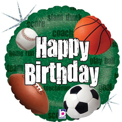 Happy Birthday Sport Foil Balloon