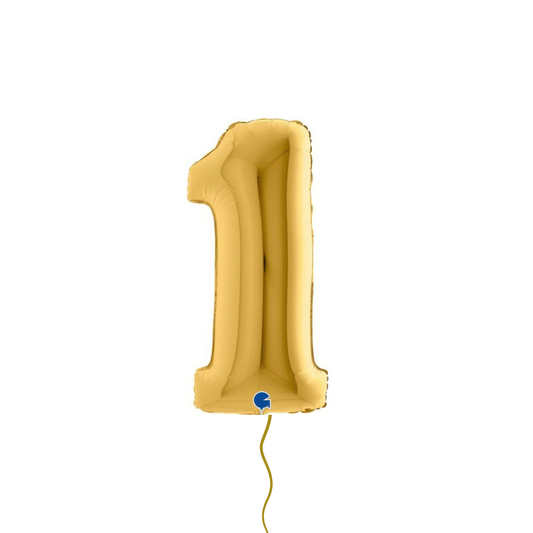 Gold Number Foil Balloon