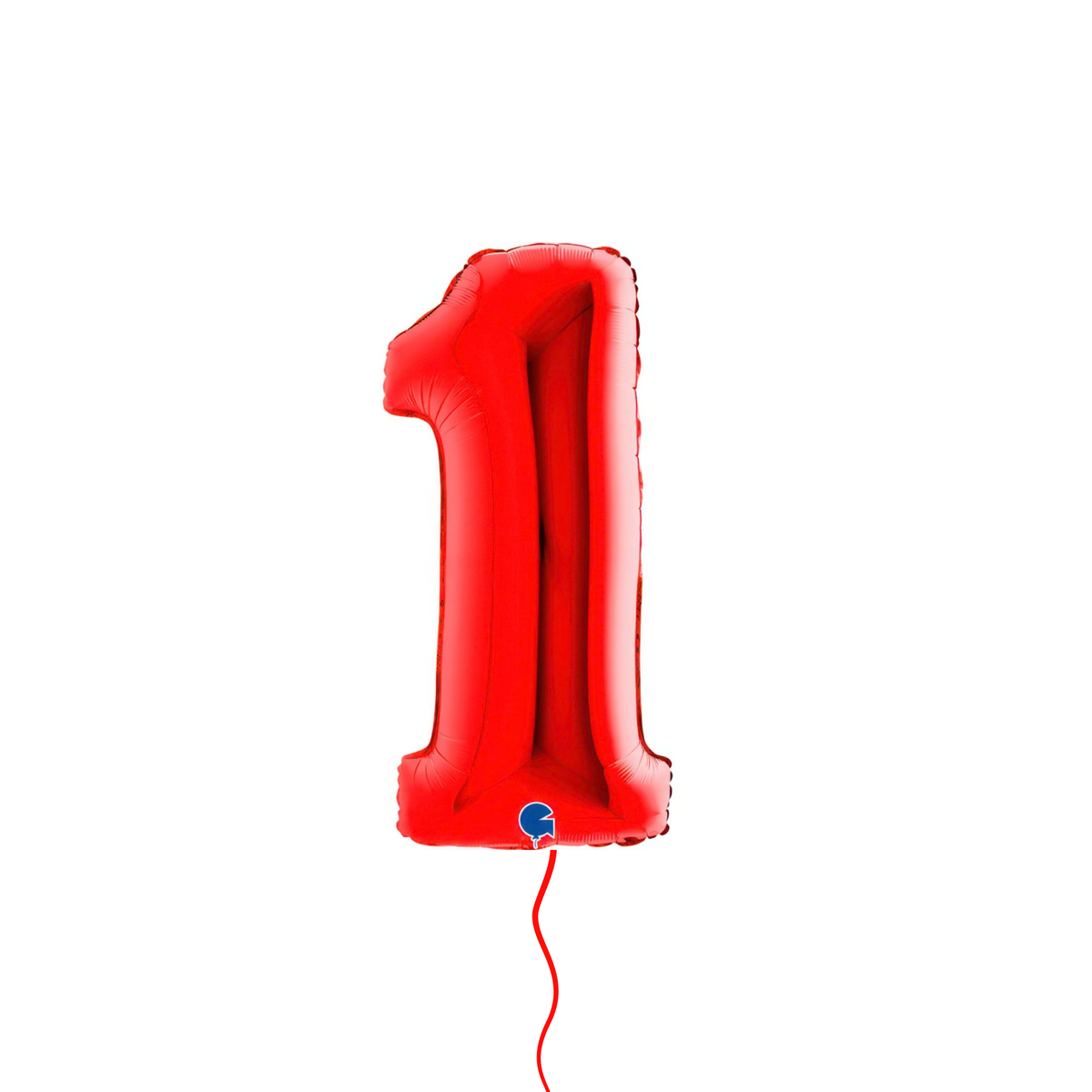 Red Number Foil Balloon
