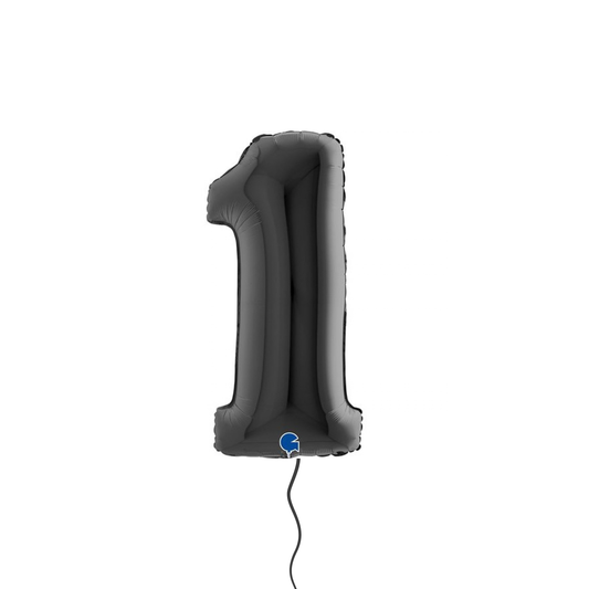 Black Number Foil Balloon