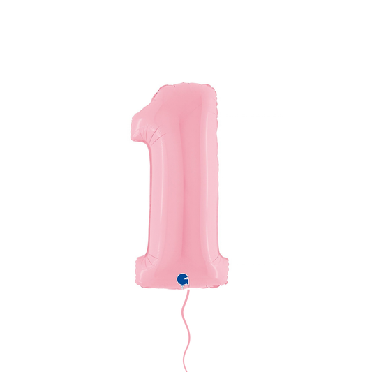 Pink Pastel Number Foil Balloon