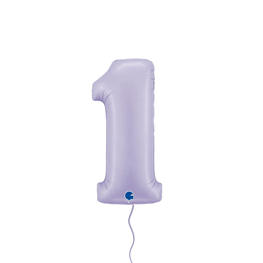 Lilac Number Foil Balloon