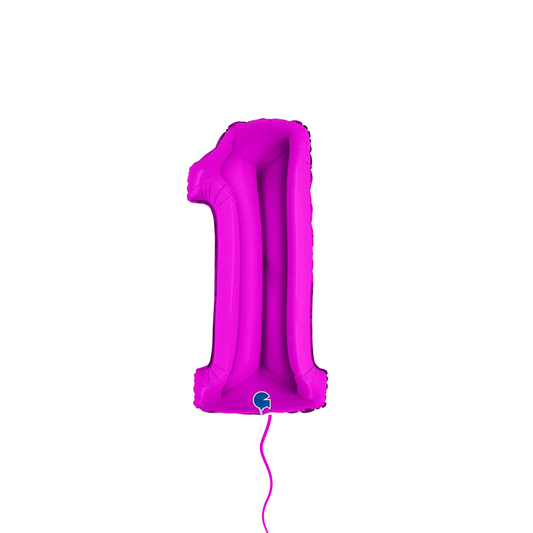 Purple Number Foil Balloon