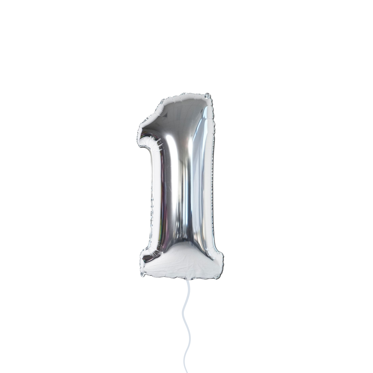 Silver Number Foil Balloon