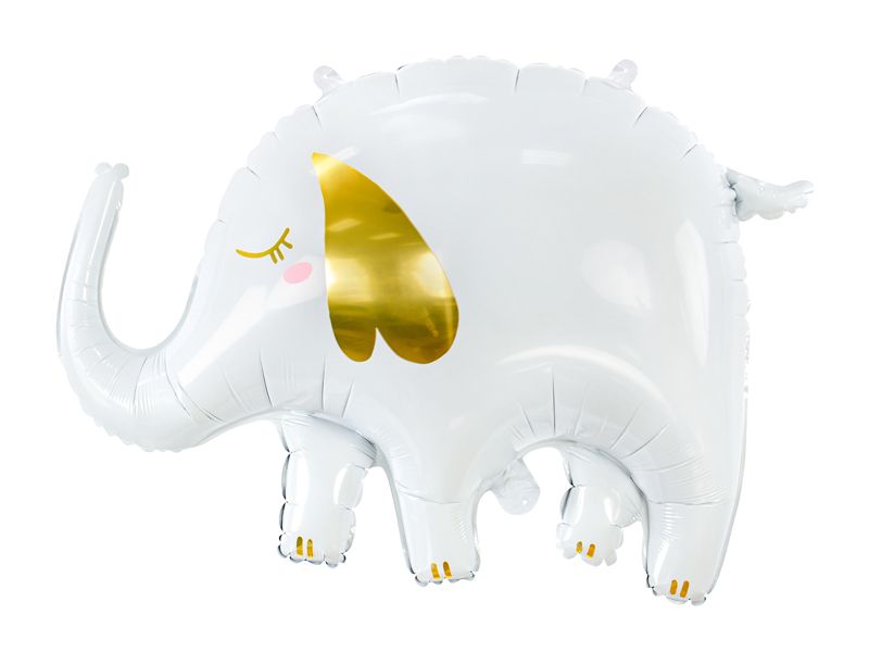 White Elephant Foil Balloon