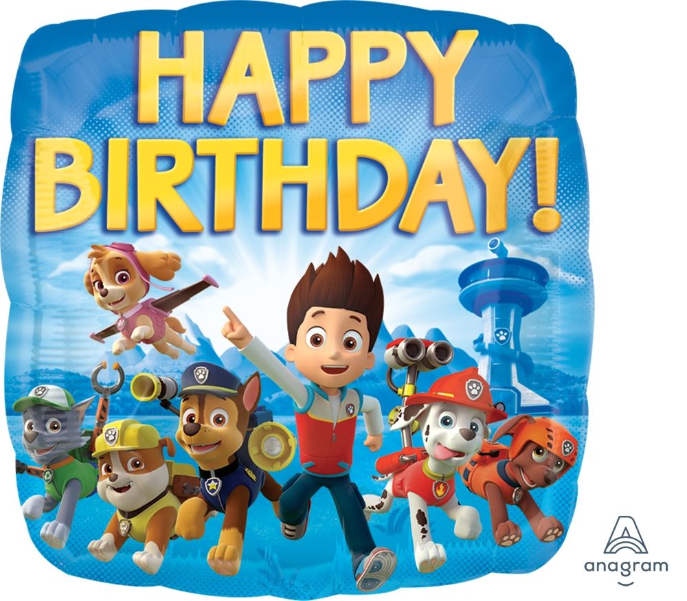Paw Patrol - Happy Birthday! Foil Balloon