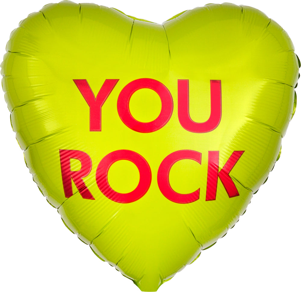 You Rock Candy Heart Foil Balloon