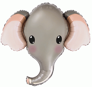 Elephant Grey Foil Balloon