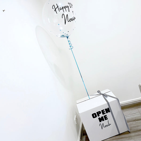 Box'd clear balloon