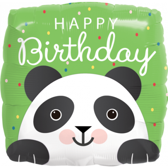 Panda Happy Birthday Foil Balloon