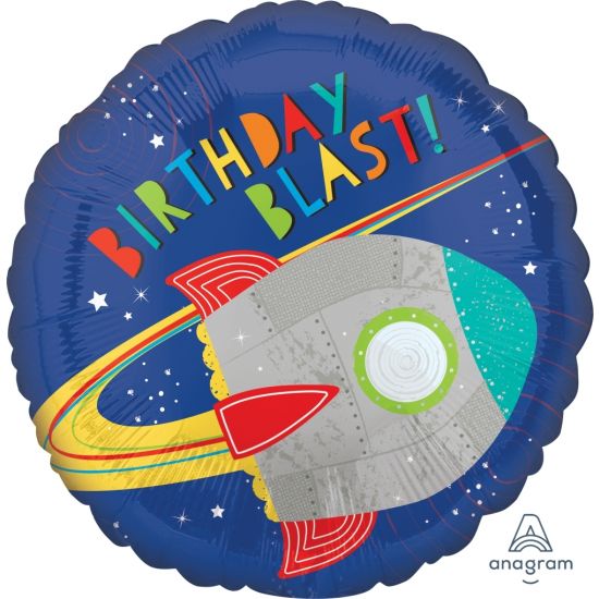 Rocket Birthday Foil Balloon