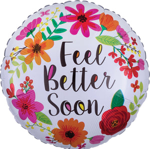 Feel Better Soon Floral Foil Balloon