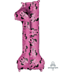 Number 1 Minnie Mouse Foil Balloon