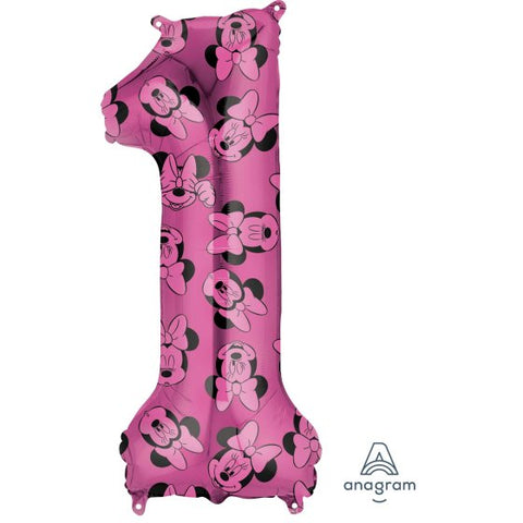 Number 1 Minnie Mouse Foil Balloon