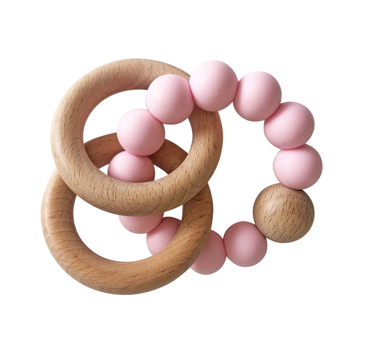 Beechwood Teether Rings Set - Pink