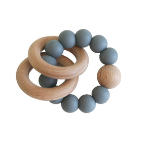 Beechwood Teether Ring Set - Storm Grey
