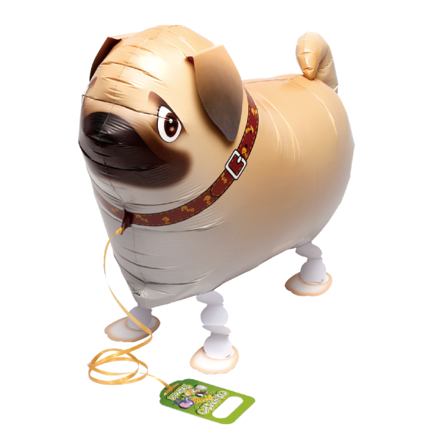 Walking Pug Foil Balloon