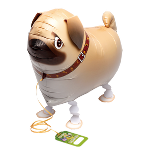 Walking Pug Foil Balloon