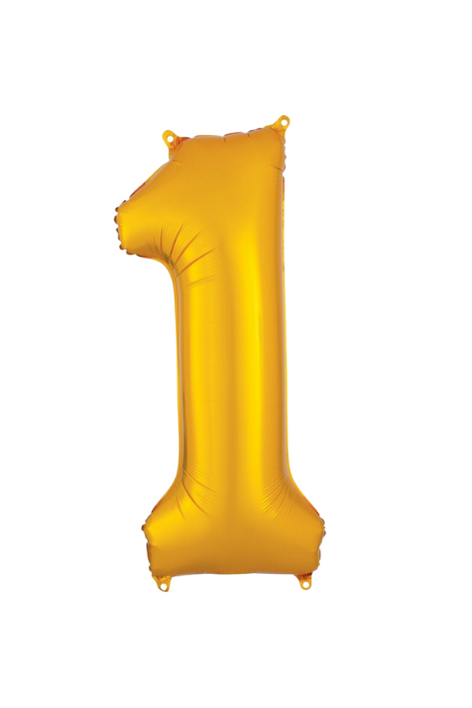 Gold Number Foil Balloon