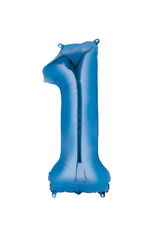 Blue Number Foil Balloon