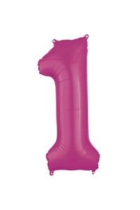 Bright Pink Number Foil Balloon