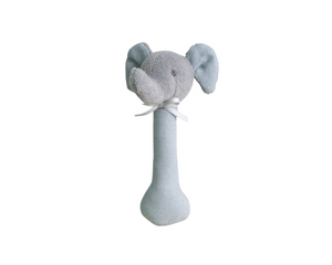 Elephant Stick Rattle Linen Grey