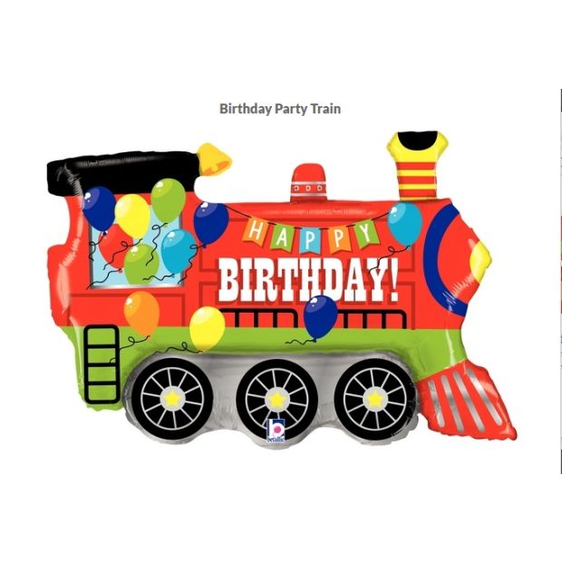 Happy Birthday Train Foil Balloon