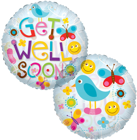 Get Well Soon Bright & Clear Foil Balloon