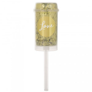 Gold Love or Congrats push-up confetti poppers