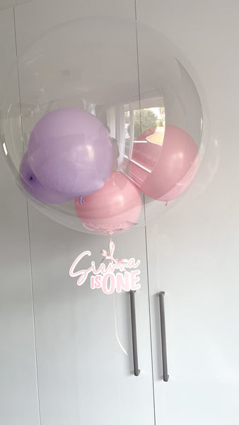 Jumbo Crystal Clear Minis Balloon Personalised