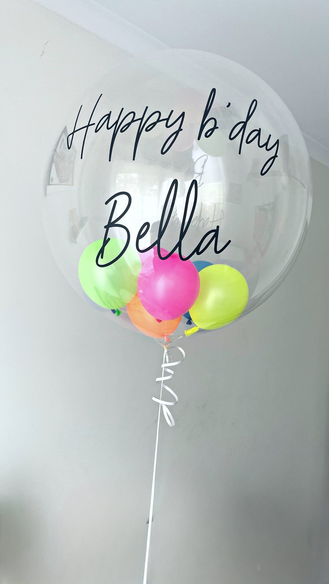 Neon Mini Balloons Bubble Personalised
